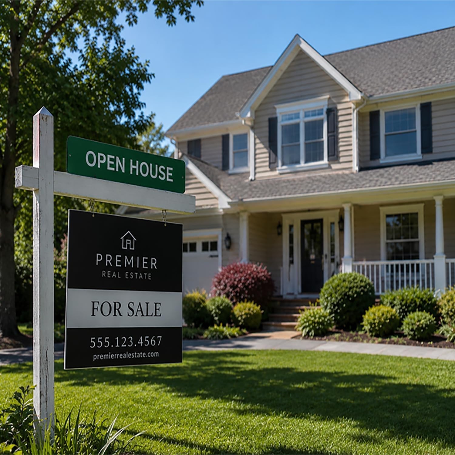 Real Estate Rider Sign 6×24 Aluminum Double-Sided Sale Pending Green