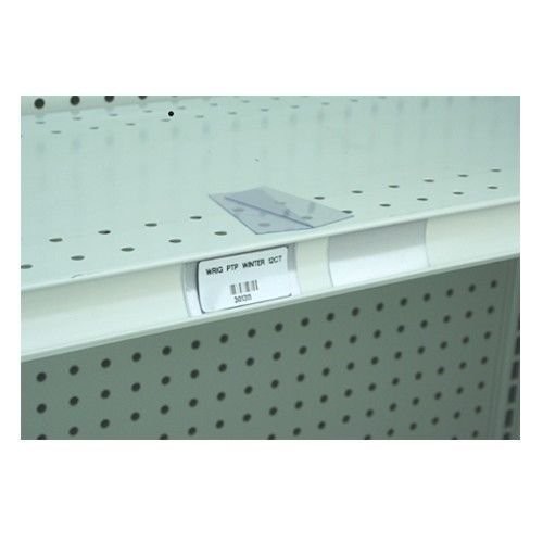 250 Clear Plastic Gondola Shelving Ticket Strips – 2.5&Prime; x 1.25&Prime; Insert Molding