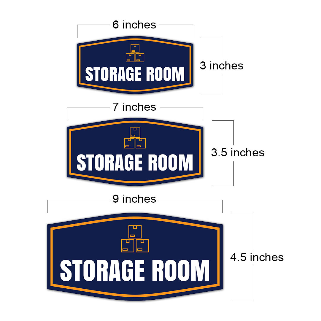 Fancy Plus Storage Room Wall or Door Sign | Business and Workplace Signage