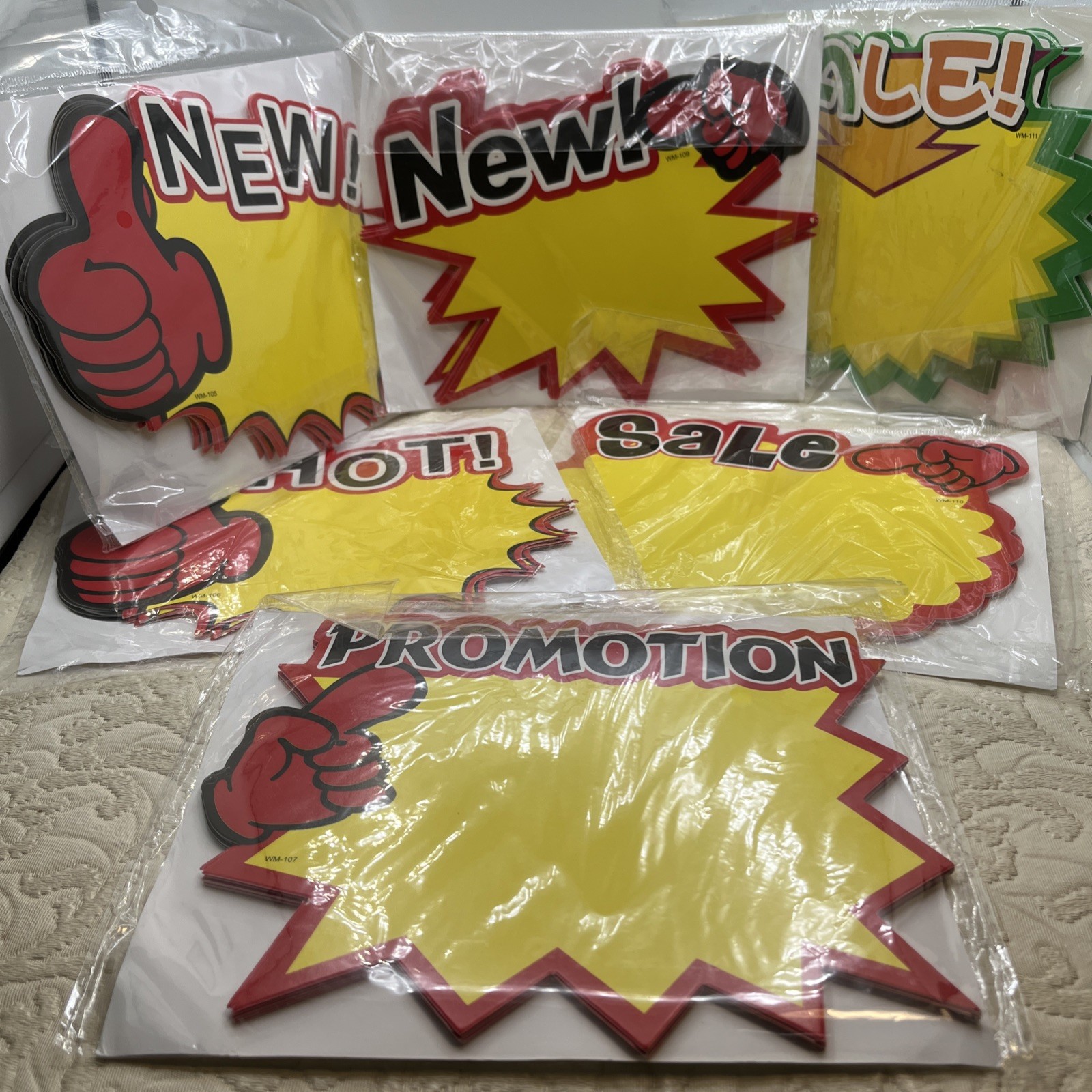 55 Starburst Sign Cards Sale Paper Signs Price Tags Retail Store Free Shipping