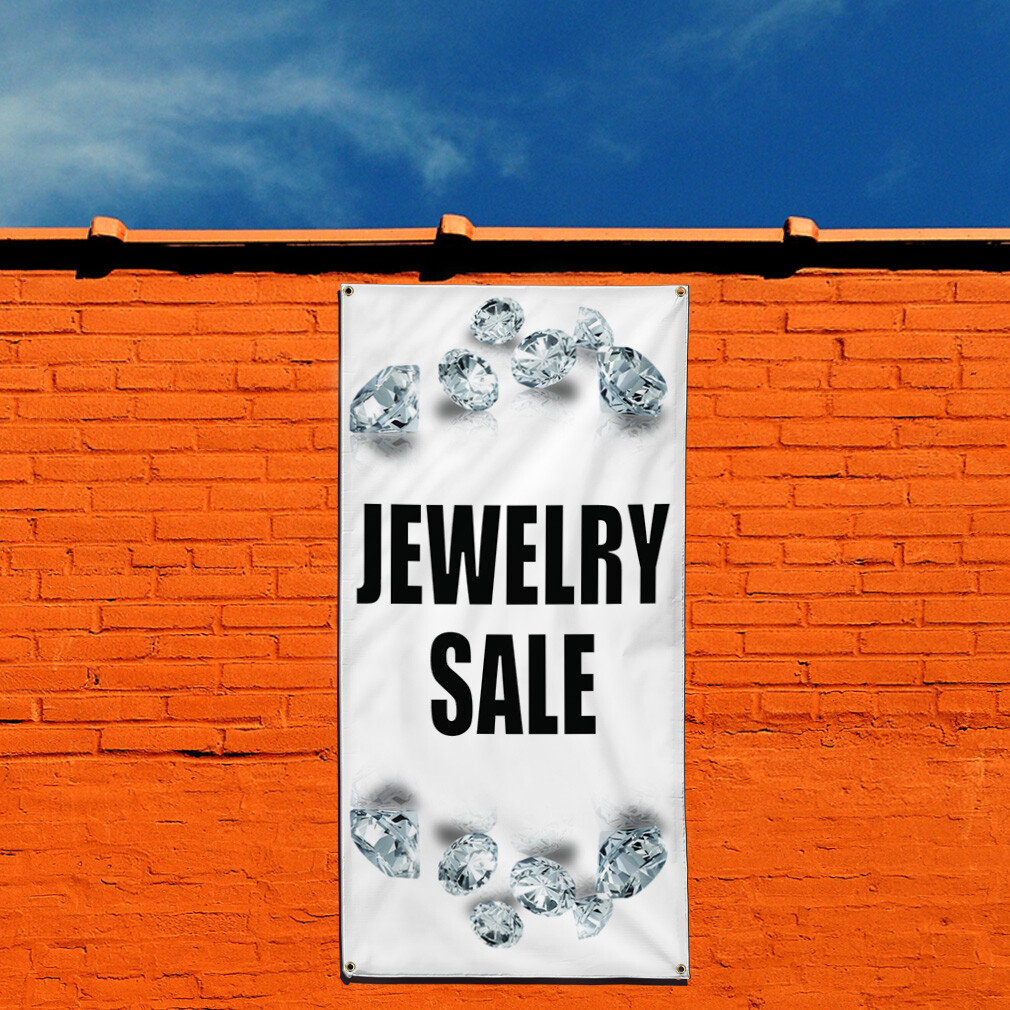 Vertical Vinyl Banner Multiple Sizes Jewelry Deal Advertisement Business Outdoor