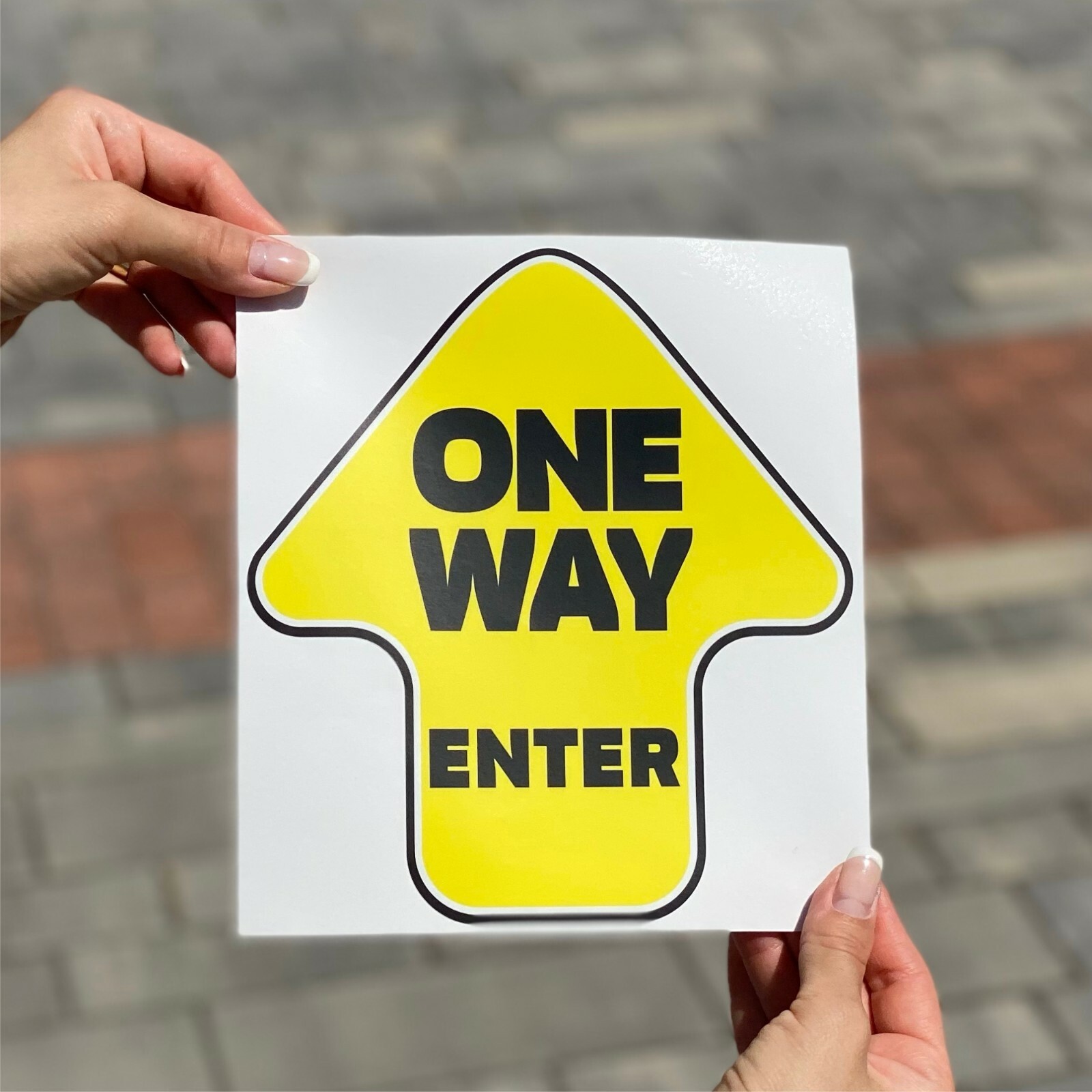 One Way Arrow Social Distancing Floor Decal Carpet 10 Pack School Event Vinyl