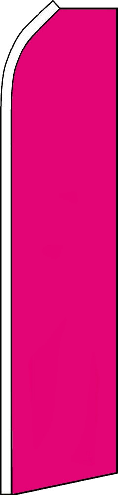 MAGENTA SOLID COLOR FLUTTER FLAG Tall Curved Top Event Feather Swooper Banner