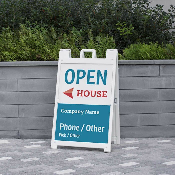 Real Estate Open House Signs Red Mini 5 Pack Kit