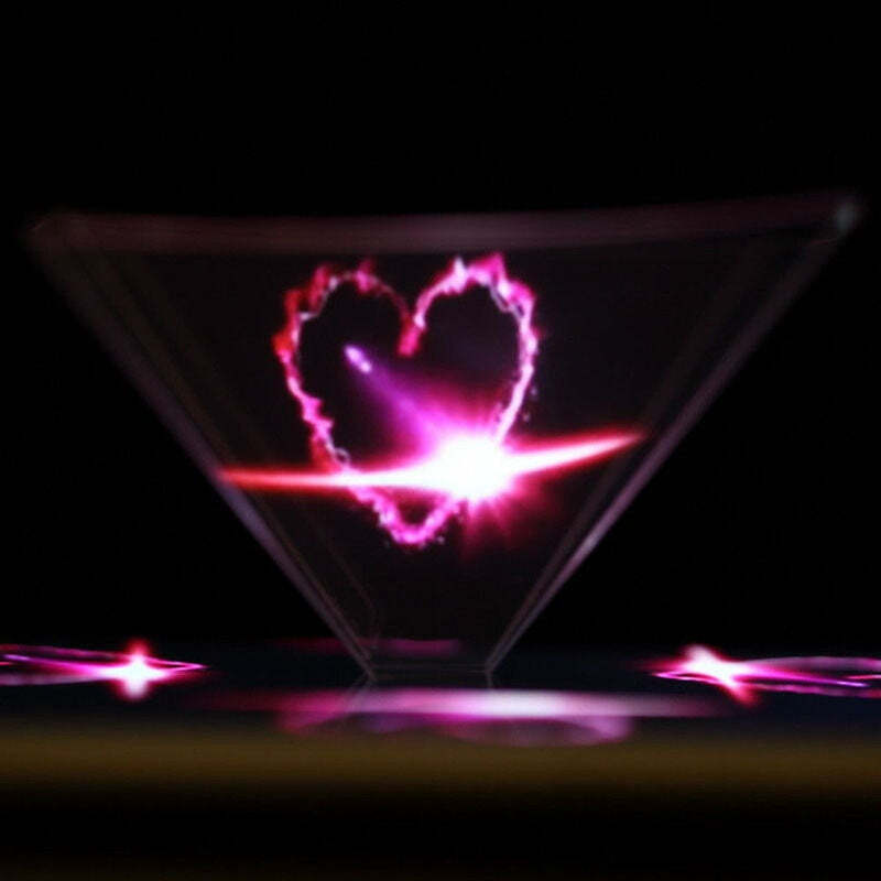 3D Hologram Pyramid Display Projector Video Stand Universal For Smart Mobile Pho