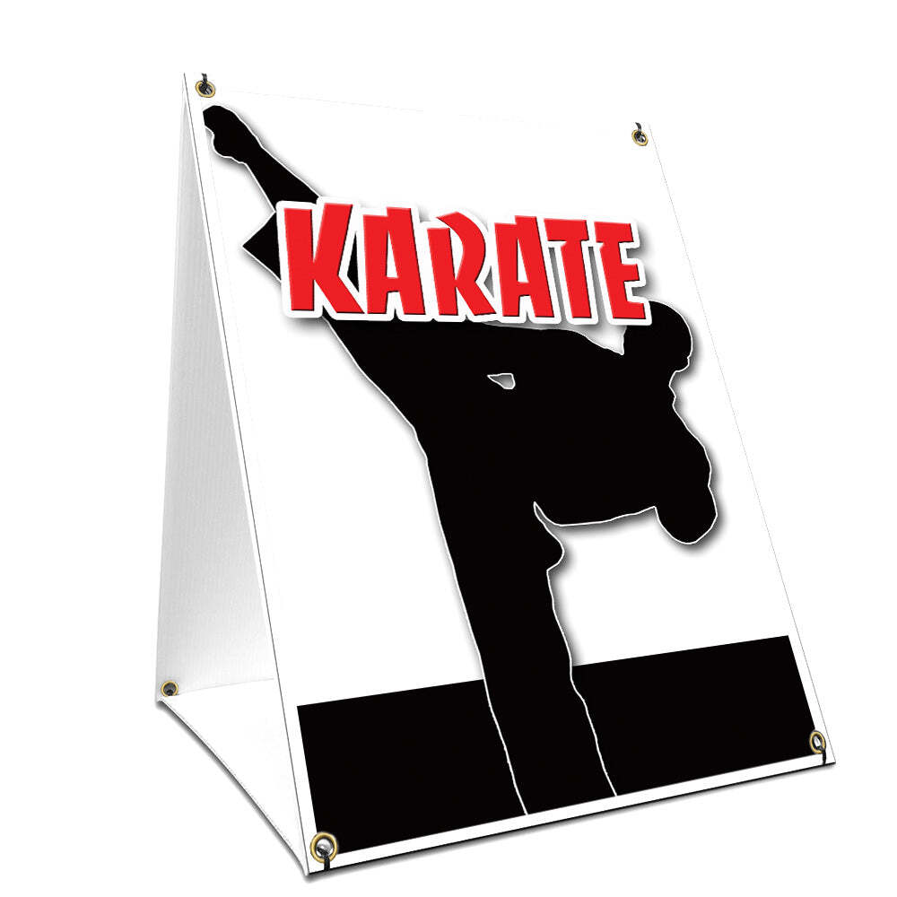 Karate Yard Sign & Stake outdoor plastic coroplast window
