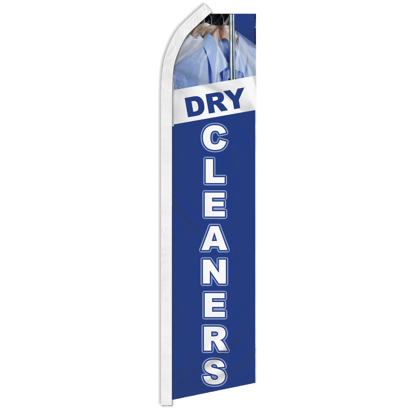 10 DRY CLEANERS BLUE advertising super flag swooper banner business sign launder
