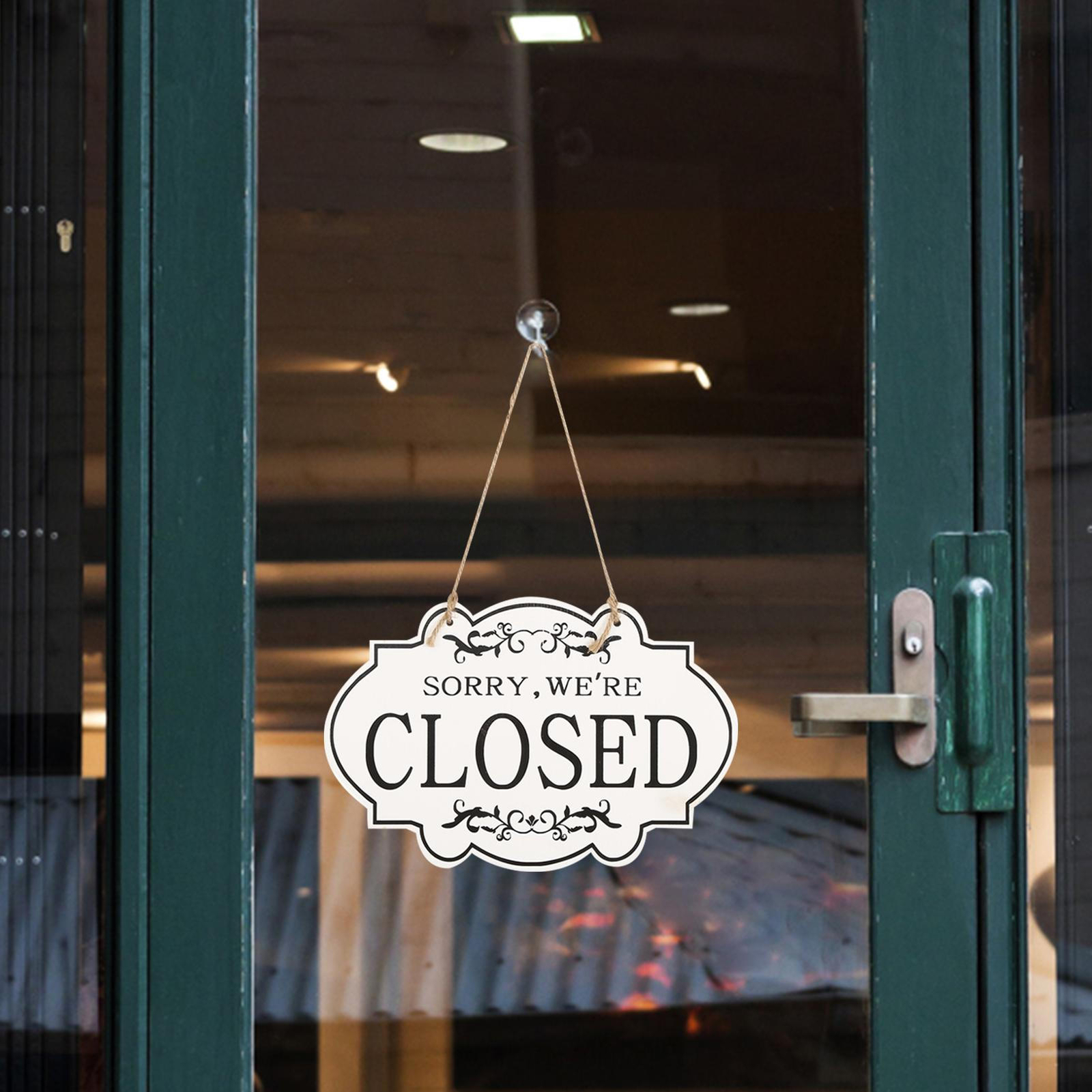 Open sign Open Closed Sign for Business Wooden Double-sided Closed Open