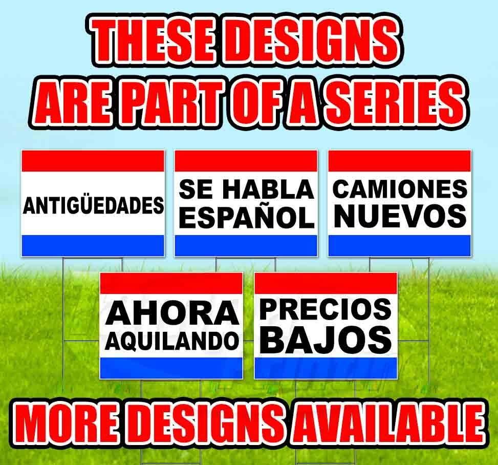 COMPRE AQUI 18×24 Yard Sign WITH STAKE Corrugated Bandit USA BUSINESS SPANISH