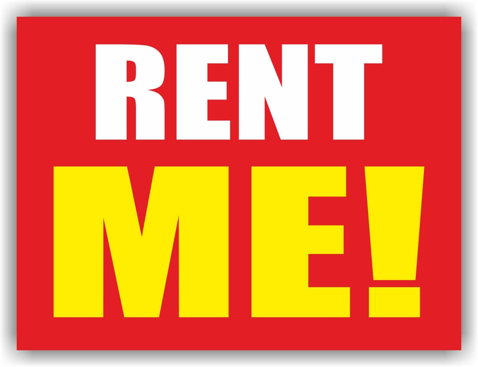 RENT ME Yard Sign Corrugate Plastic with H-Stakes Lawn Sign lease rental realtor