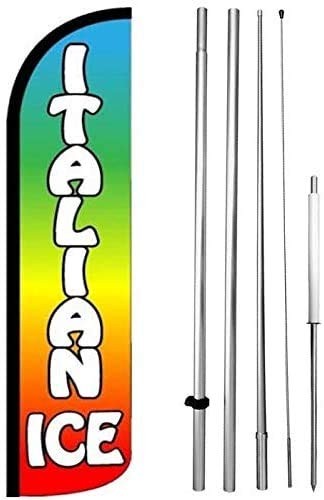 4Less K-Musculo Italian Ice – Swooper Flag Banner Sign Kit Rainbow Z-H