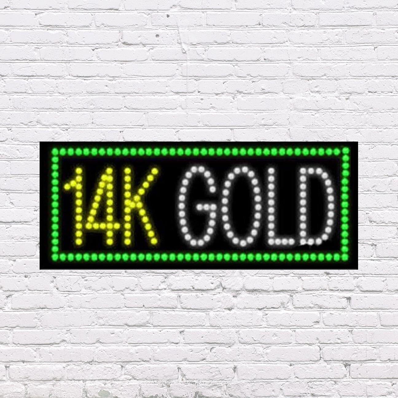 LED 14K Gold | Light-up Sign | 27&Prime;W x 11&Prime;H x 1&Prime;D