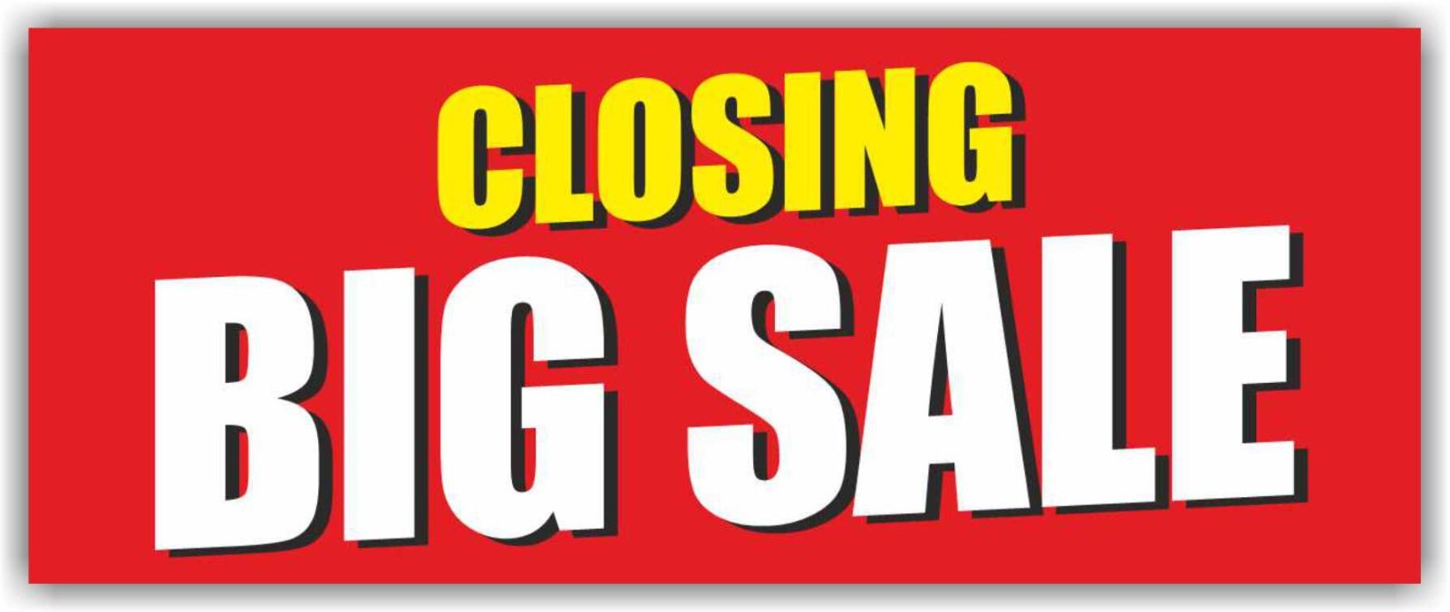 CLOSING BIG SALE Advertising Banner Vinyl Mesh Sign discount Buy Now CLEARANCE