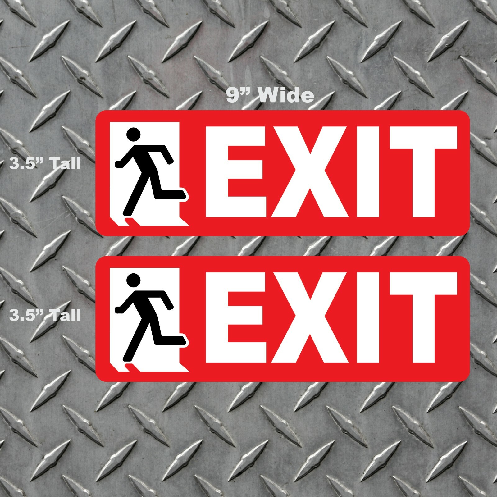 2x 9&Prime; x 3&Prime; EXIT Red Door High Quality – Vinyl Decal – FREE FAST SHIPPING