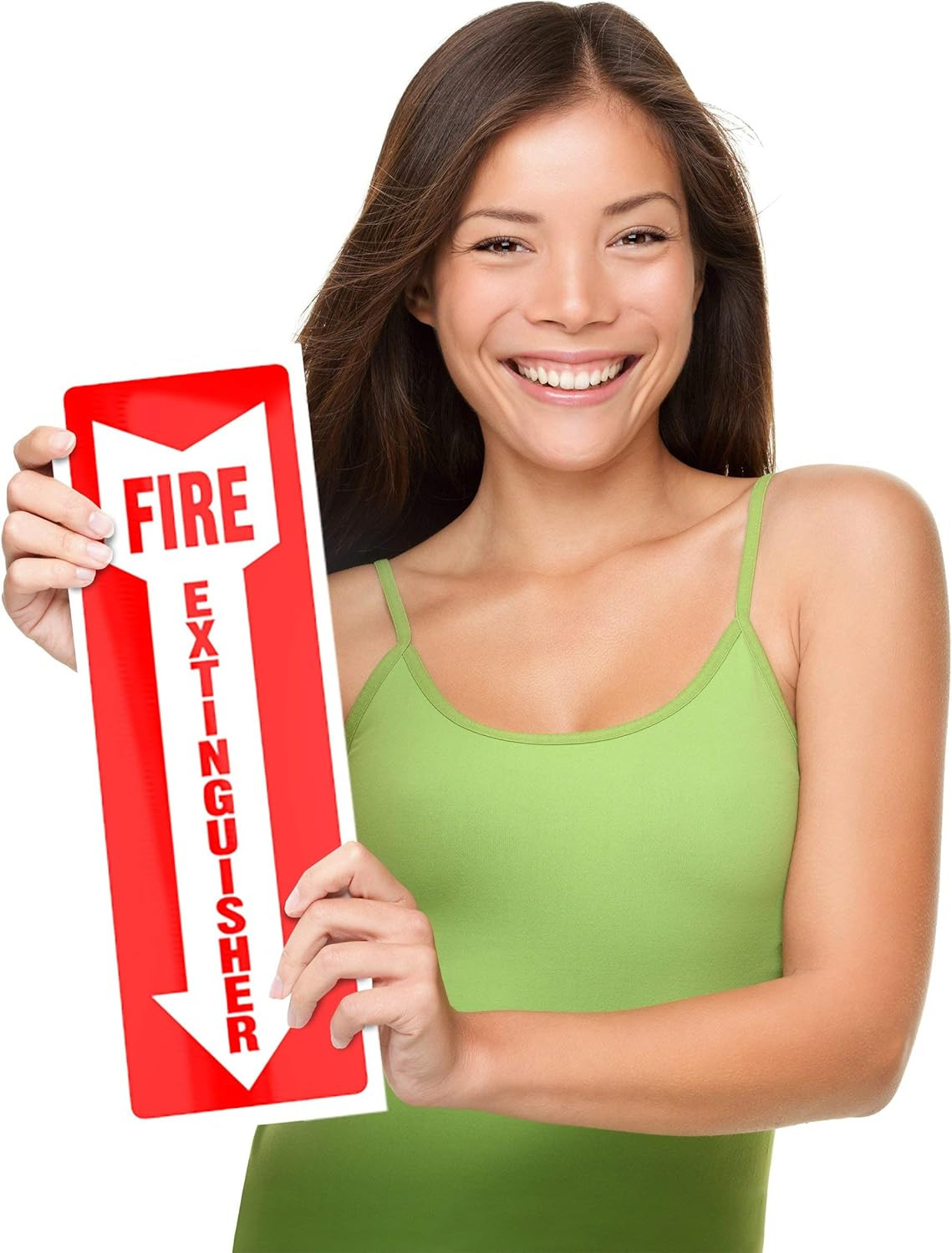 8 Pack Fire Extinguisher Sign Stickers 4×12 Vinyl Safety Labels Indoor Outdoor