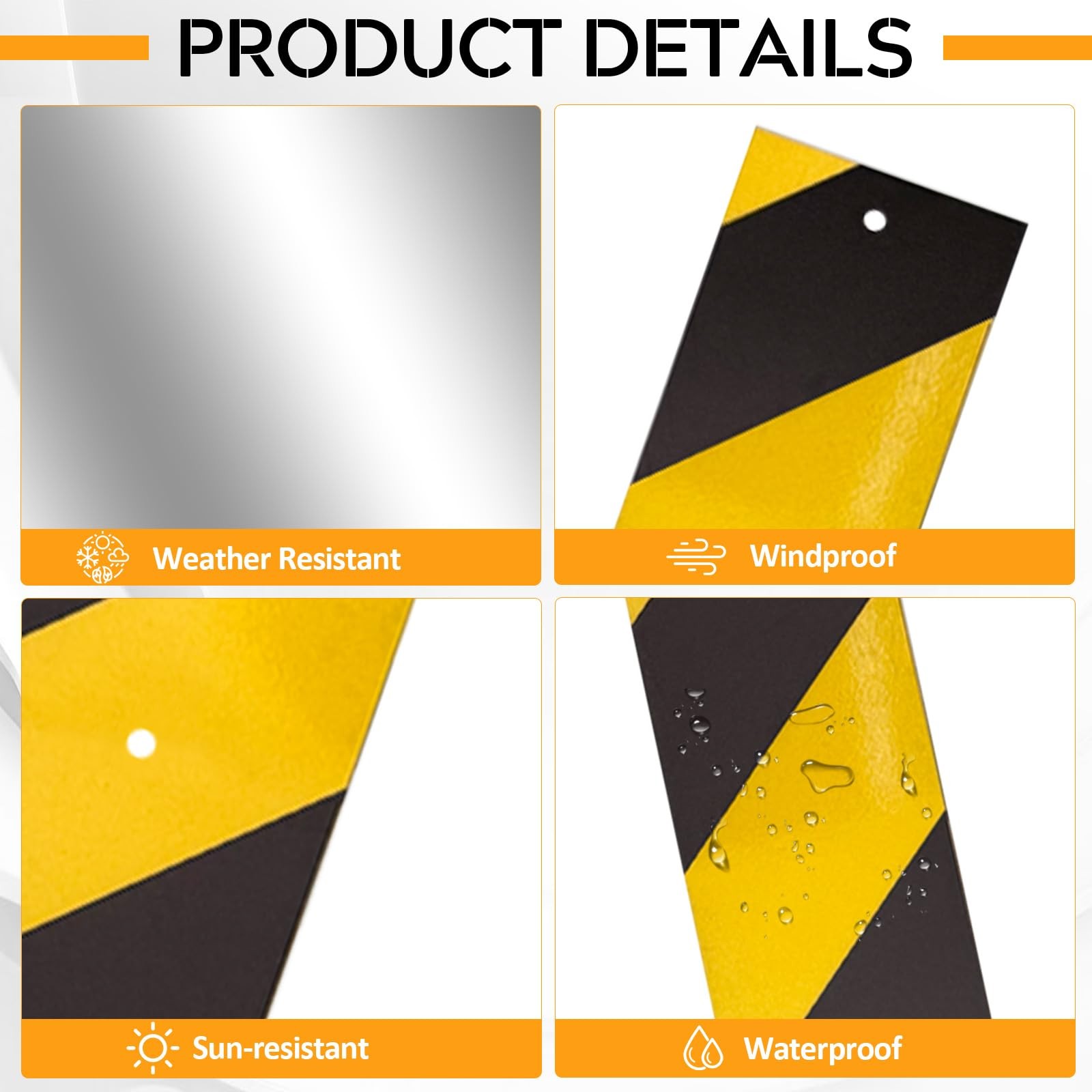 6 Pcs 30×3 Inch Reflective Sign Post Panels Aluminum Reflectors for Post