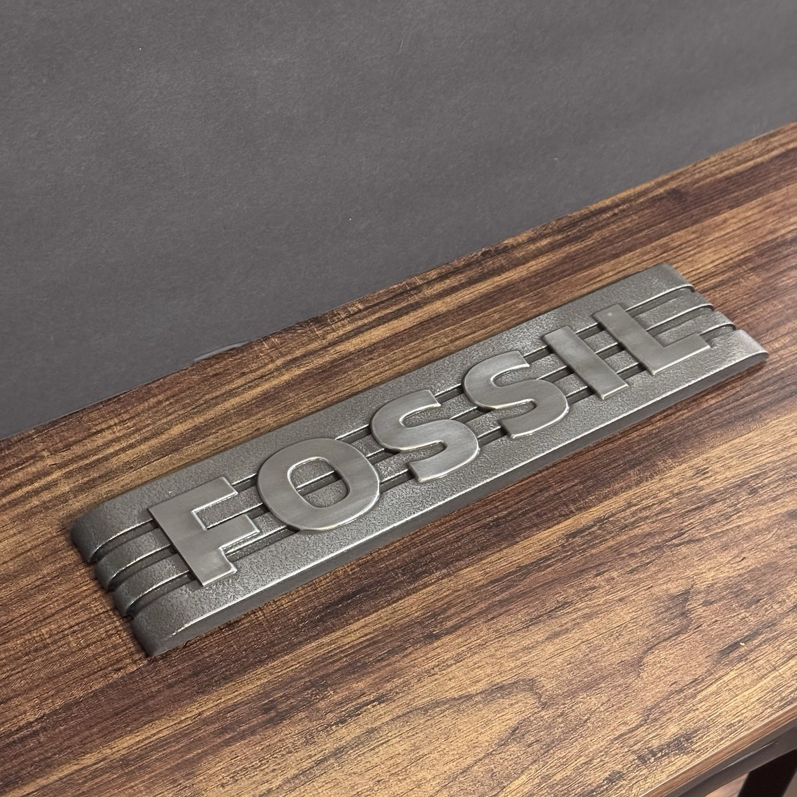 FOSSIL ® – Genuine Metal Store Rack Displays Logo Promotional Advertising Sign