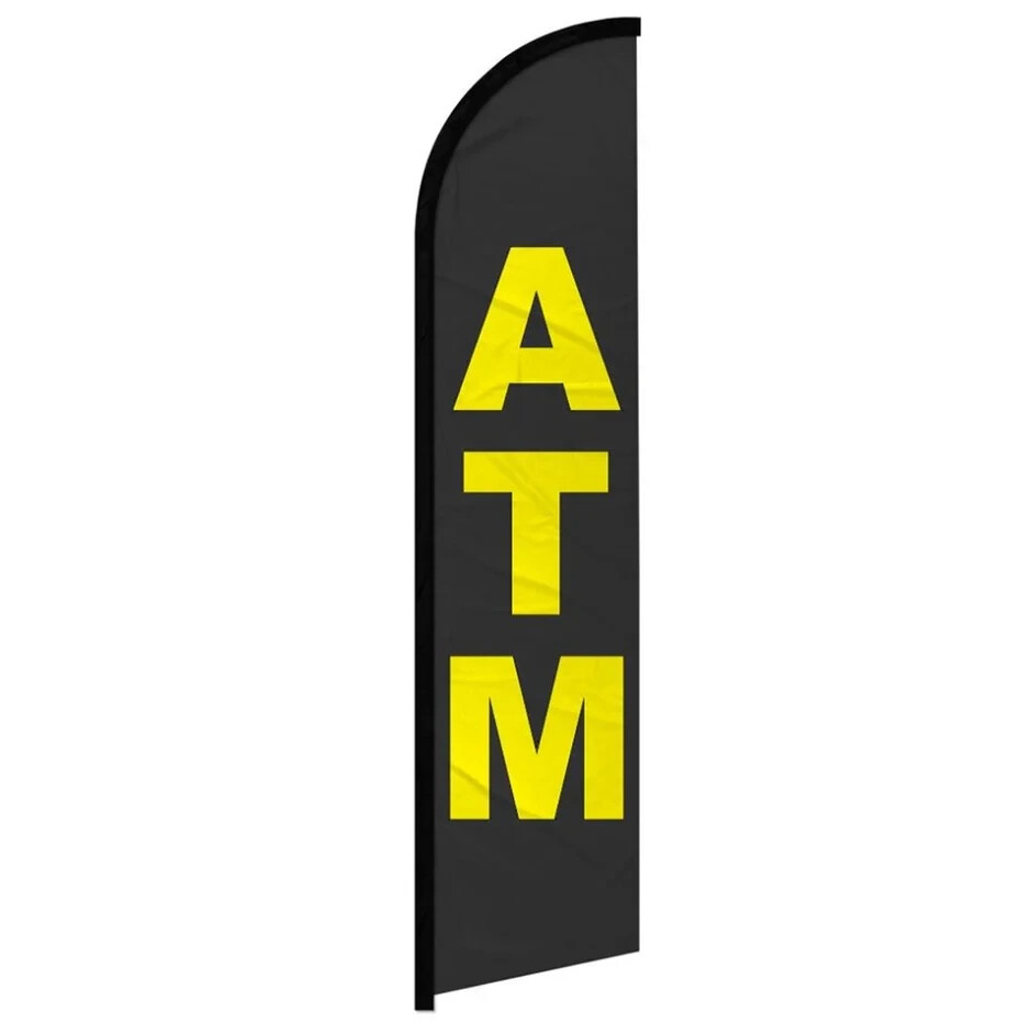 ATM Windless Advertising Banner Flag for Atm Machine ATM Convenience Stores