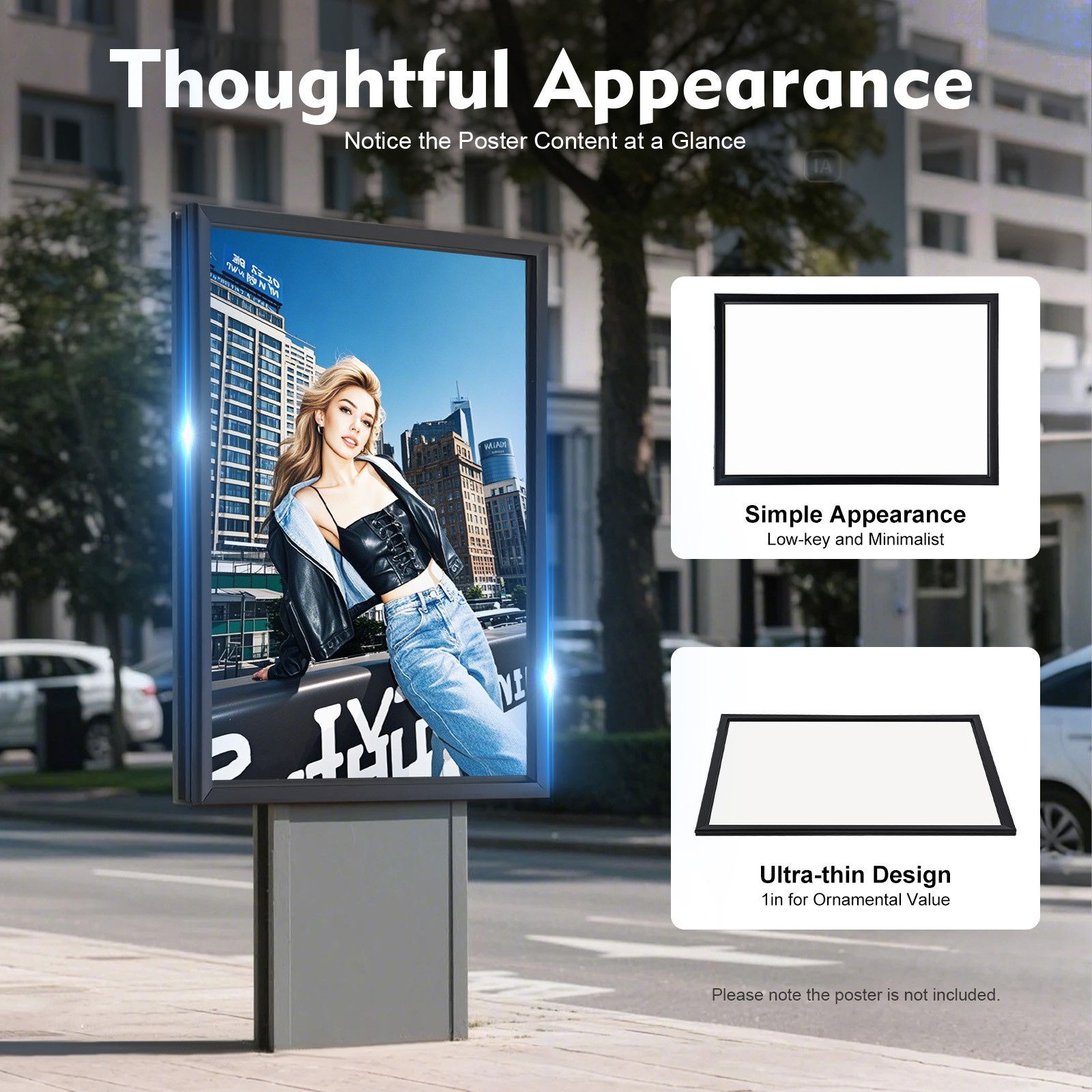 27×40 » LED Poster Movie Frame Backlit Light Box Advertising Sign Display 40*27&Prime;