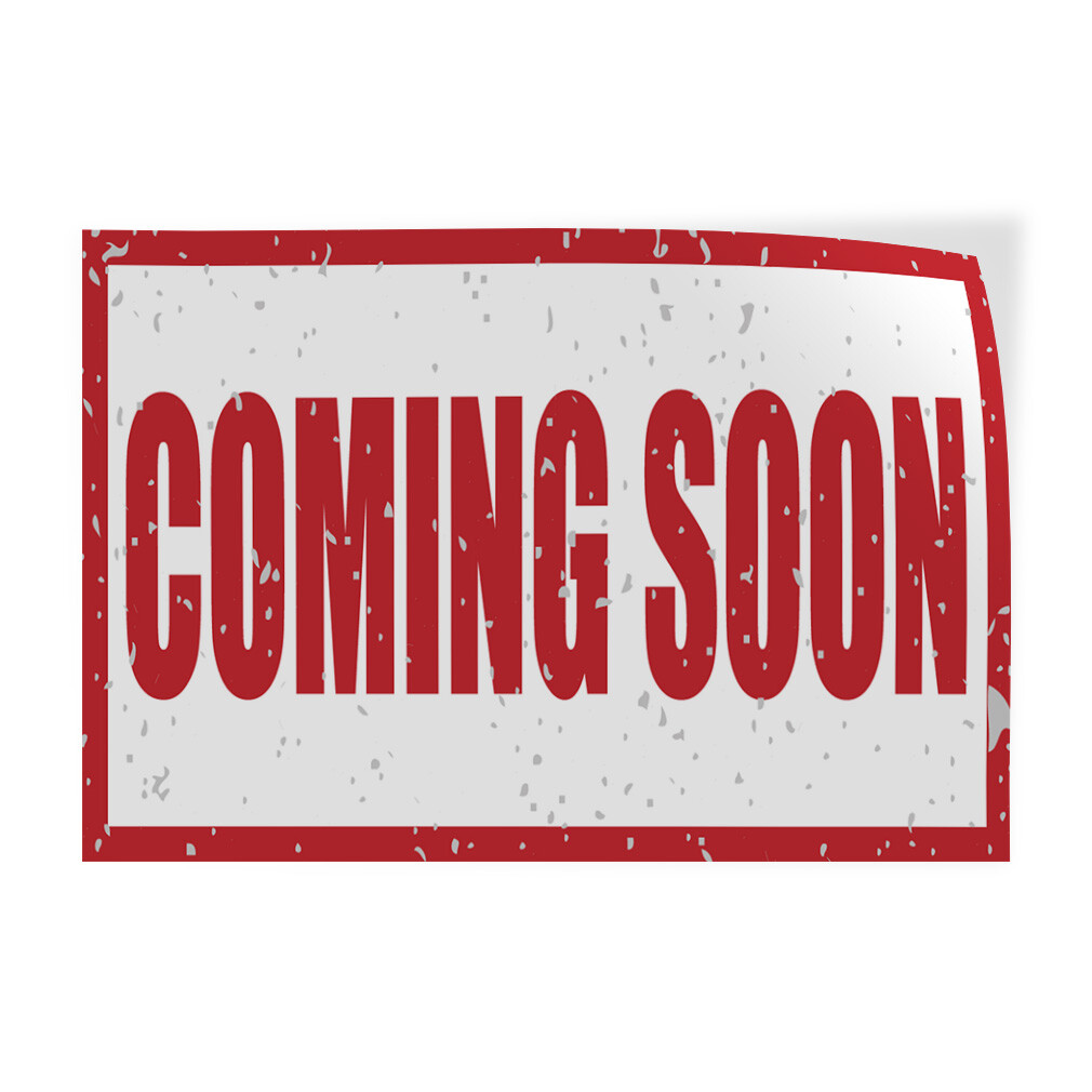 Decal Stickers Coming Soon Business D Vinyl Store Sign Label Business