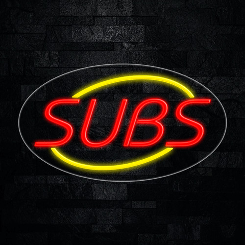 Subs LED Neon Sign 28&Prime;L x 16&Prime;H #34126