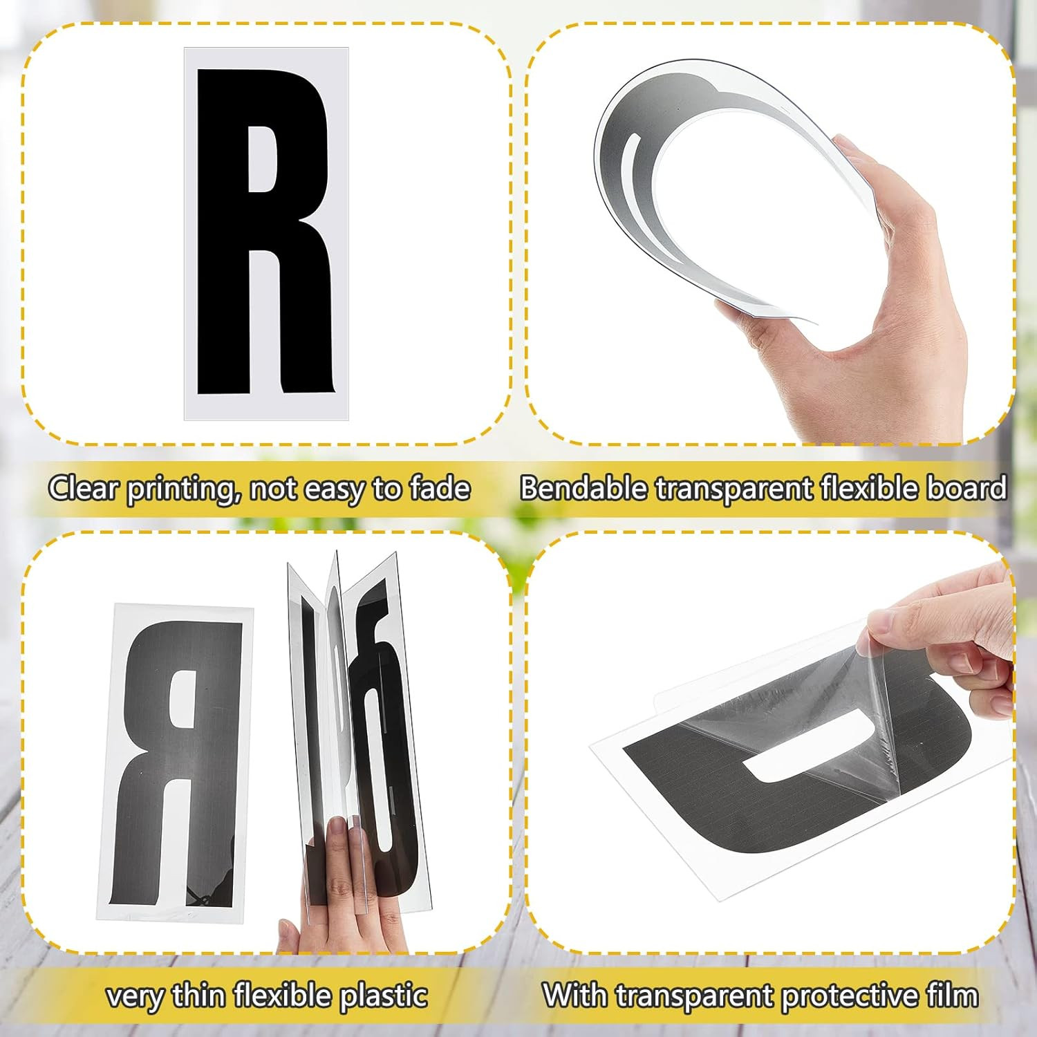 400 Pcs Marquee Sign Letters Flexible Plastic Letters on Flexible Panel for Outd