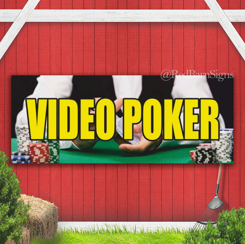 VIDEO POKER game casino slot bingo lottery Indoor Outdoor Banner Sign