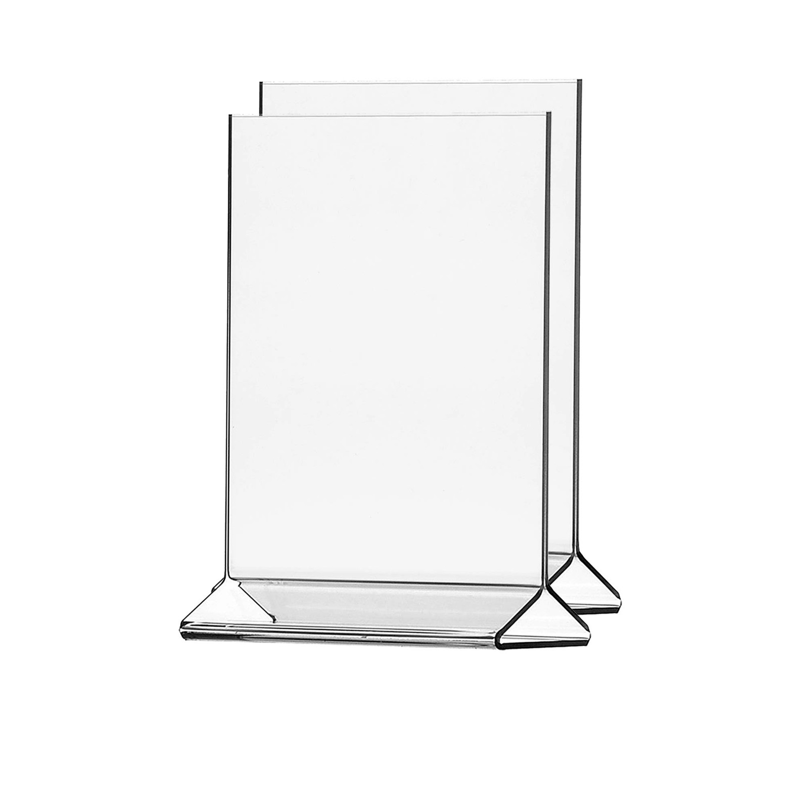 Marketing Holders 2 Pack Half Sheet Advertisement Holder 5.5&Prime;w x 8.5&Prime;h, Clear