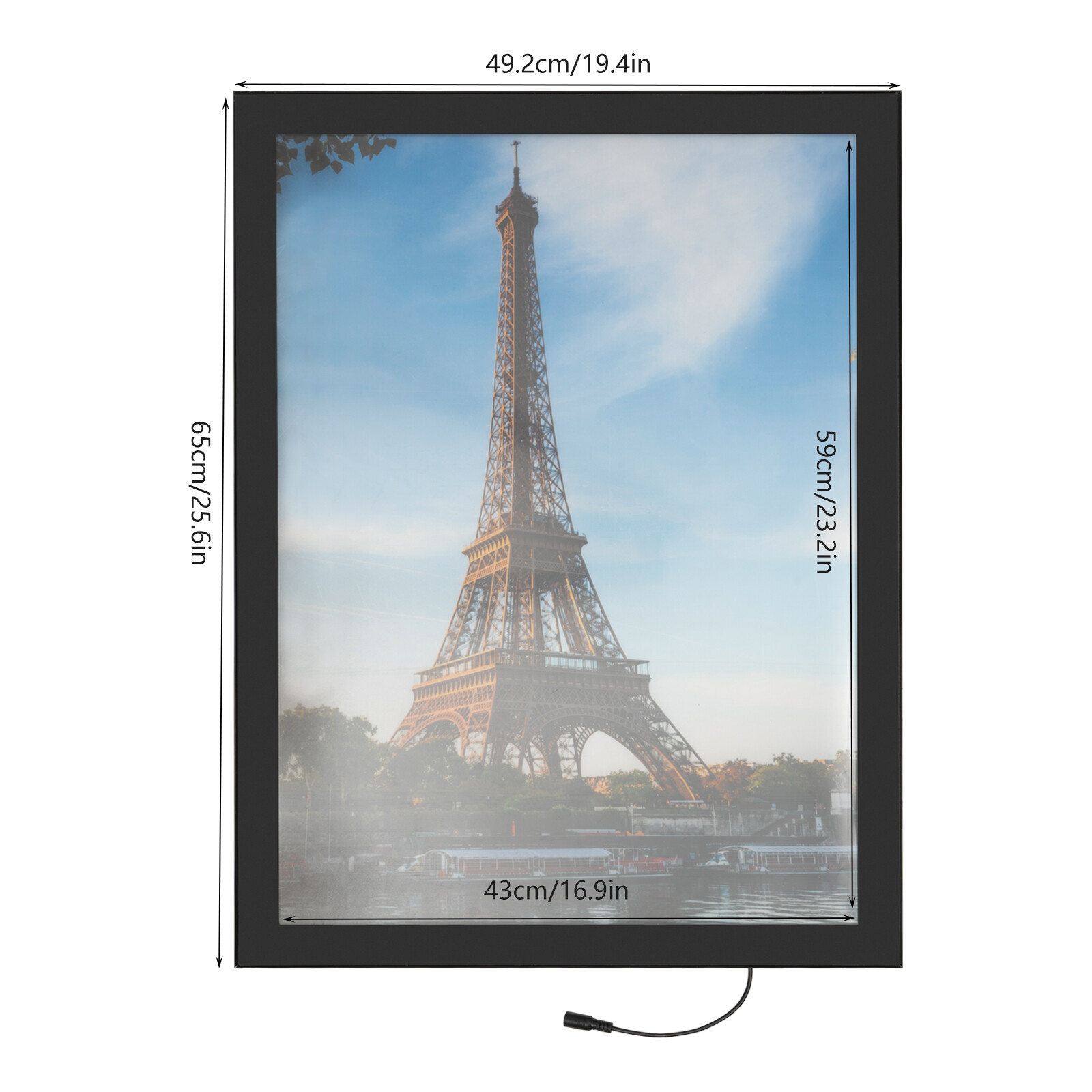 18W Movie Poster Frame Vintage Movie Poster Frame LED Lighted Box Display Frame