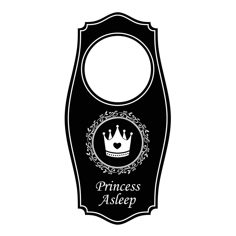Signs ByLITA Princess Asleep Door Hanger