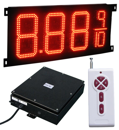 2 PIECES 12&Prime; LED GAS STATION Electronic Fuel PRICE SIGNS and remote system