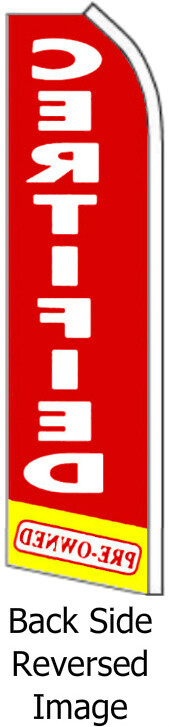 PRE OWNED SWOOPER FLAG Flutter Feather Tall Used Cars Advertising Sign Banner