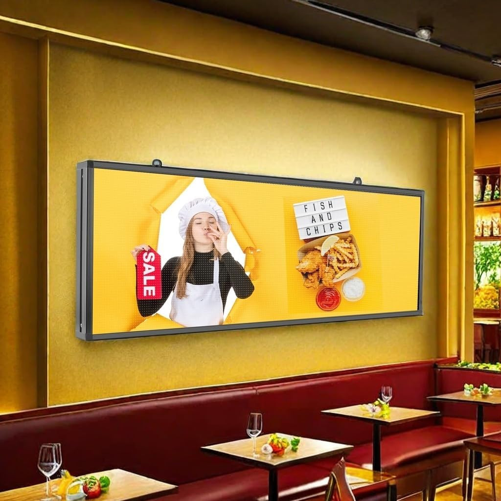 40 »x17 » Programmable LED Sign, WiFi/USB Control, Waterproof for Outdoor Use