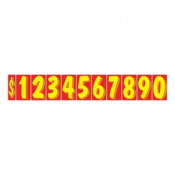 7 1/2 Inch Numbers Windshield Advertising Pricing Stickers Car Dealer You Pick
