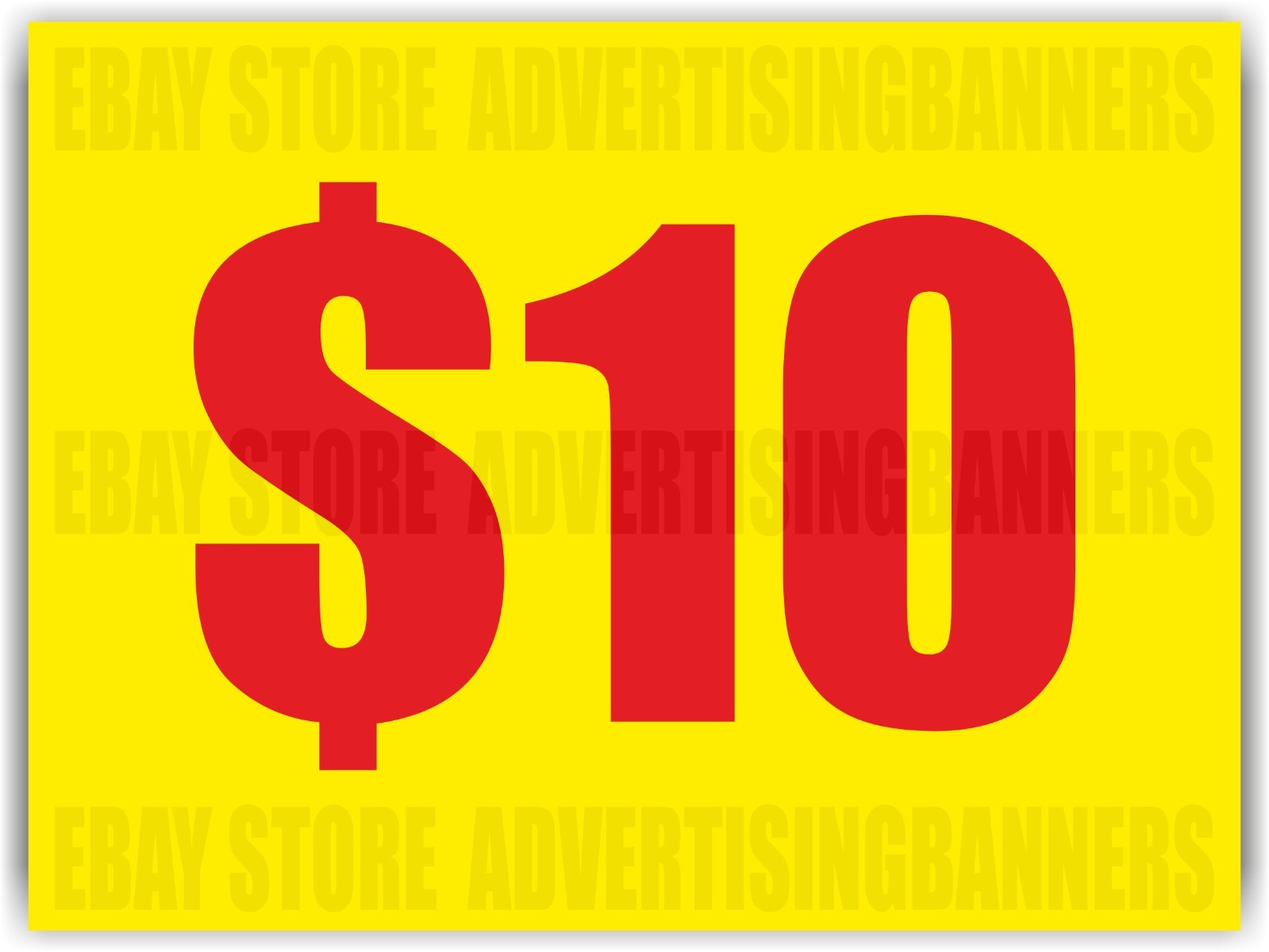 $10 Yard Sign with H-Stakes Lawn Sign SALE Discount Clearance Fixed Price Shop