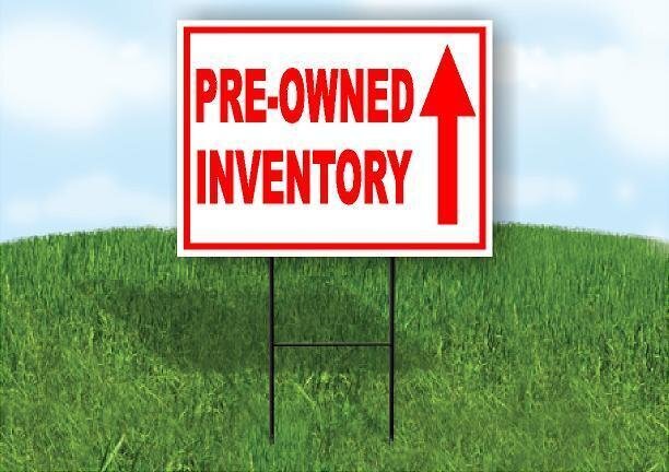 PRE OWNED INVENTORY STRAIGHT arrow red Yard Sign with Stand LAWN SIGN