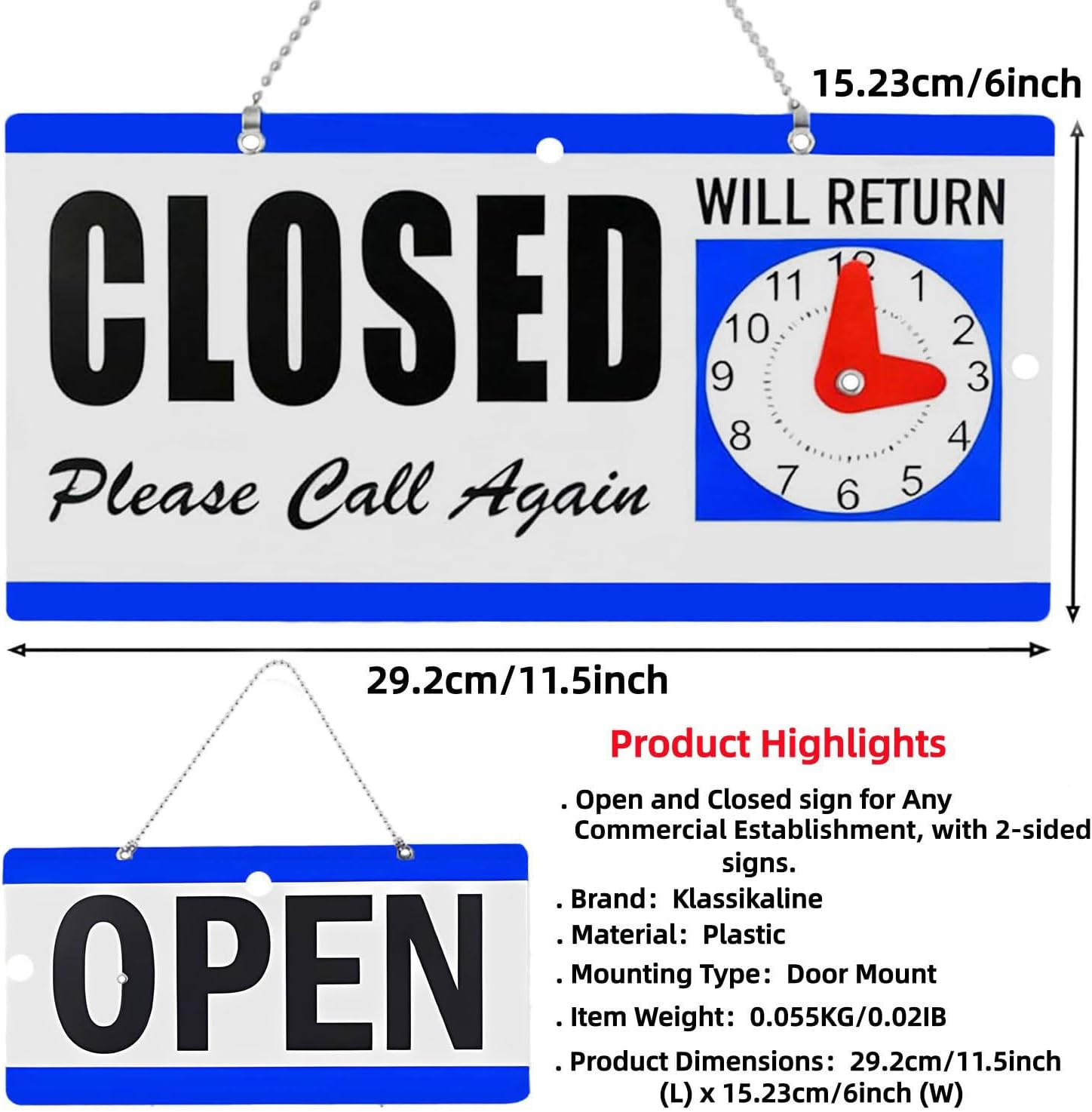 LED Open Sign for Business 11.5×6 Inch Ultra Bright Store Window Light Display K