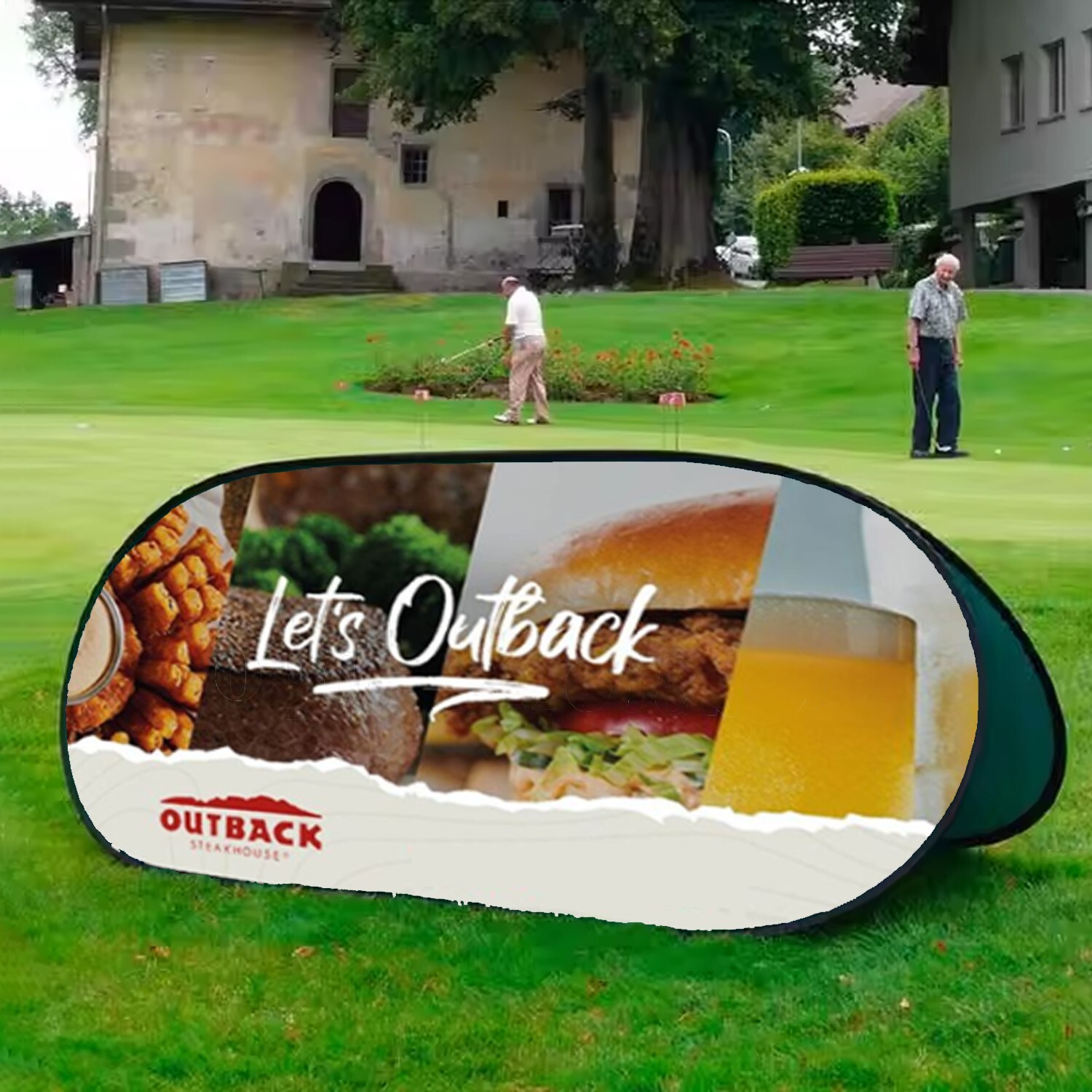 Oval Popup banner A-board Sign Banner Display-We Provide Professional Design