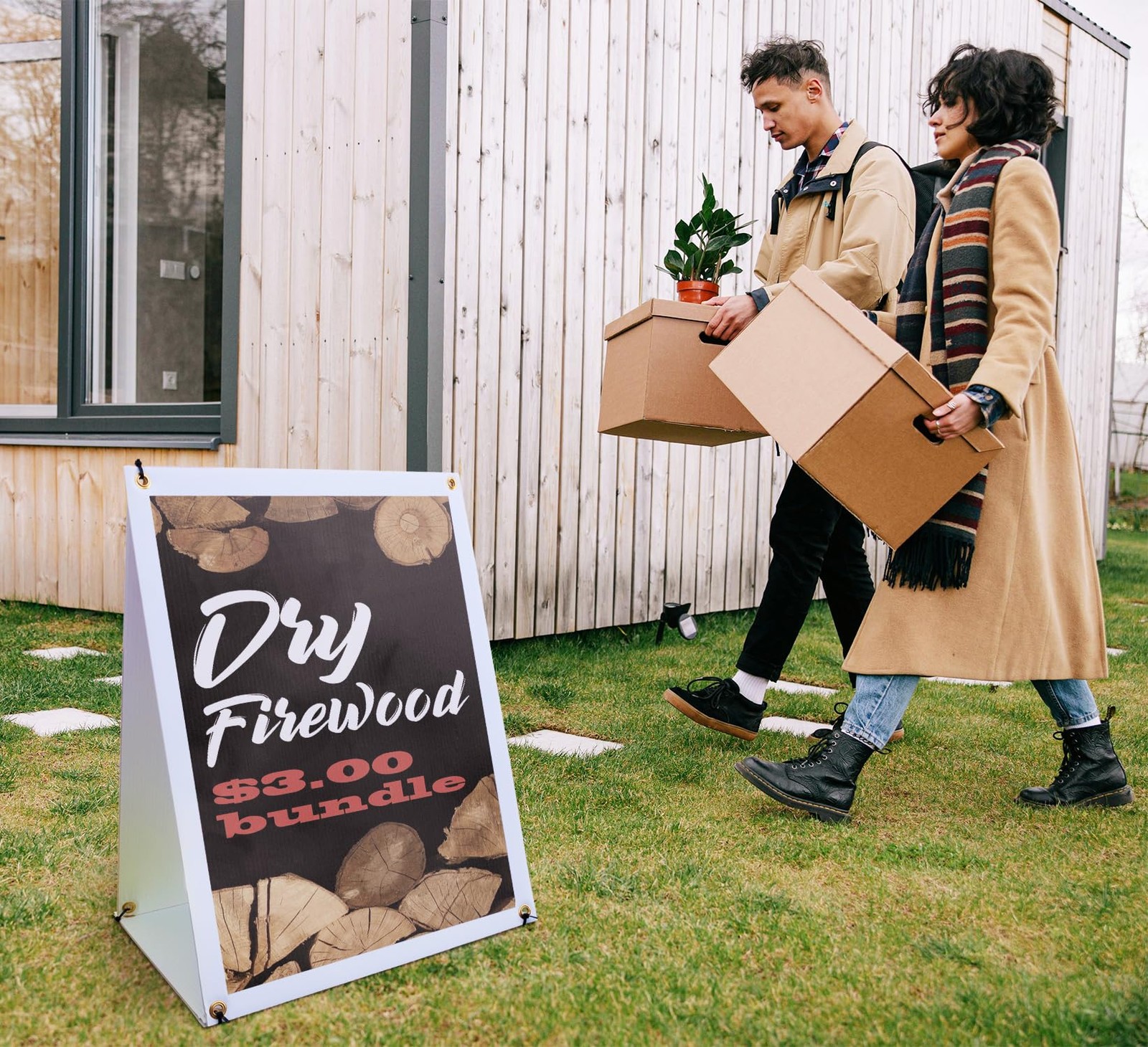 Signmission Dry Firewood 3.00 A Bundle Sidewalk Sign 24 Inch X 36 Inch A-Frame