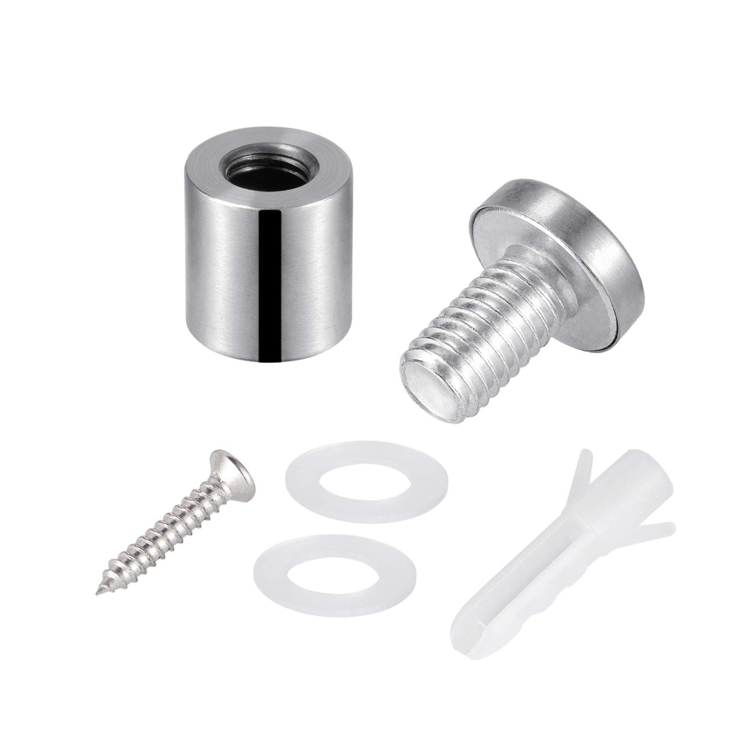 Favide 48 Packs Sign Standoff Screws Advertising 3/4 x 1 Inch, Silver