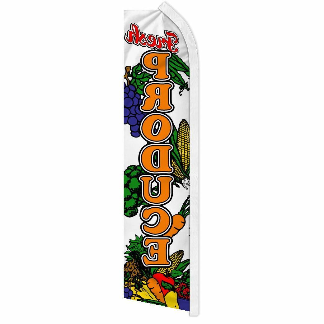 « FRESH PRODUCE » advertising super flag swooper banner business food fruit market