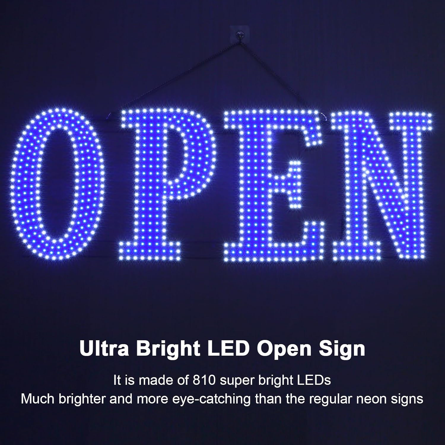 40&Prime;X14&Prime; Extra Large LED Open Signs for Business with Remote Controlled, 10 Level
