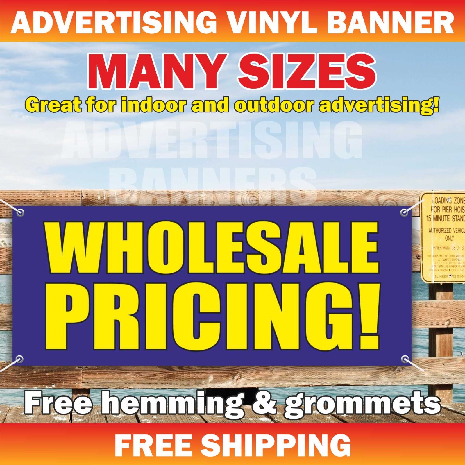 WHOLESALE PRICING Advertising Banner Vinyl Sign Sale Shop Clearance Discount
