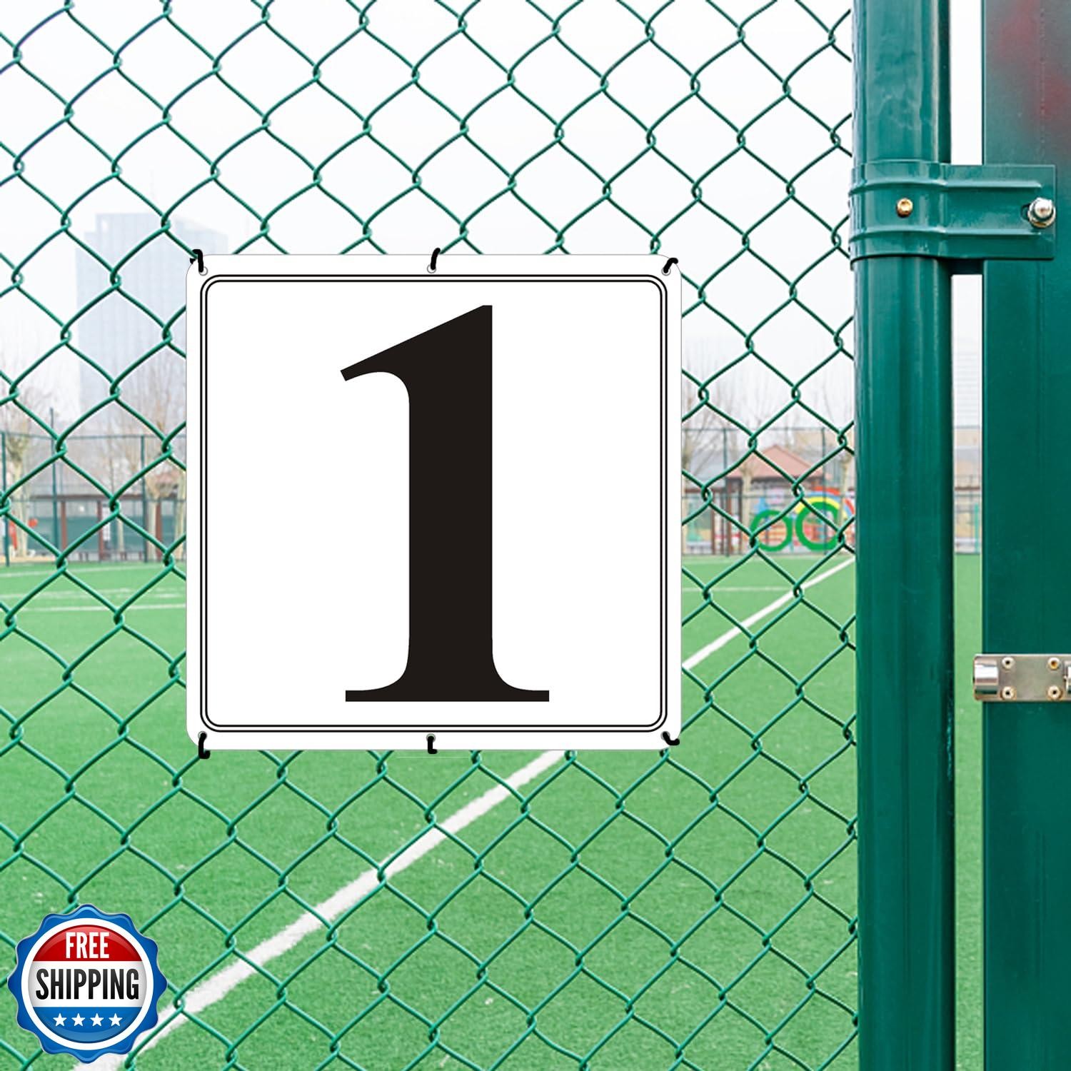 i-CowFun Premium Metal Number Signs 33 – Aluminum 12&Prime; X 12&Prime; Parking Spot Numb