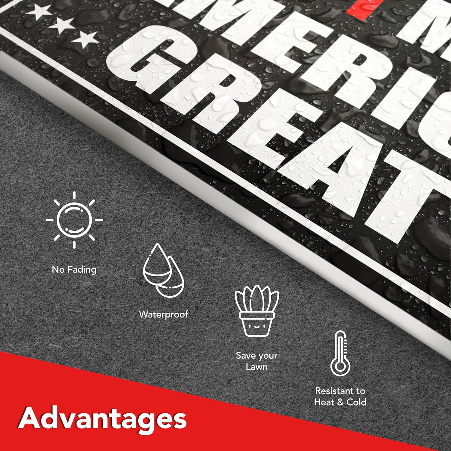 Anti Trump Yard Signs – 16X12 DS Coroplast Hate Will Not Make America Great Sign
