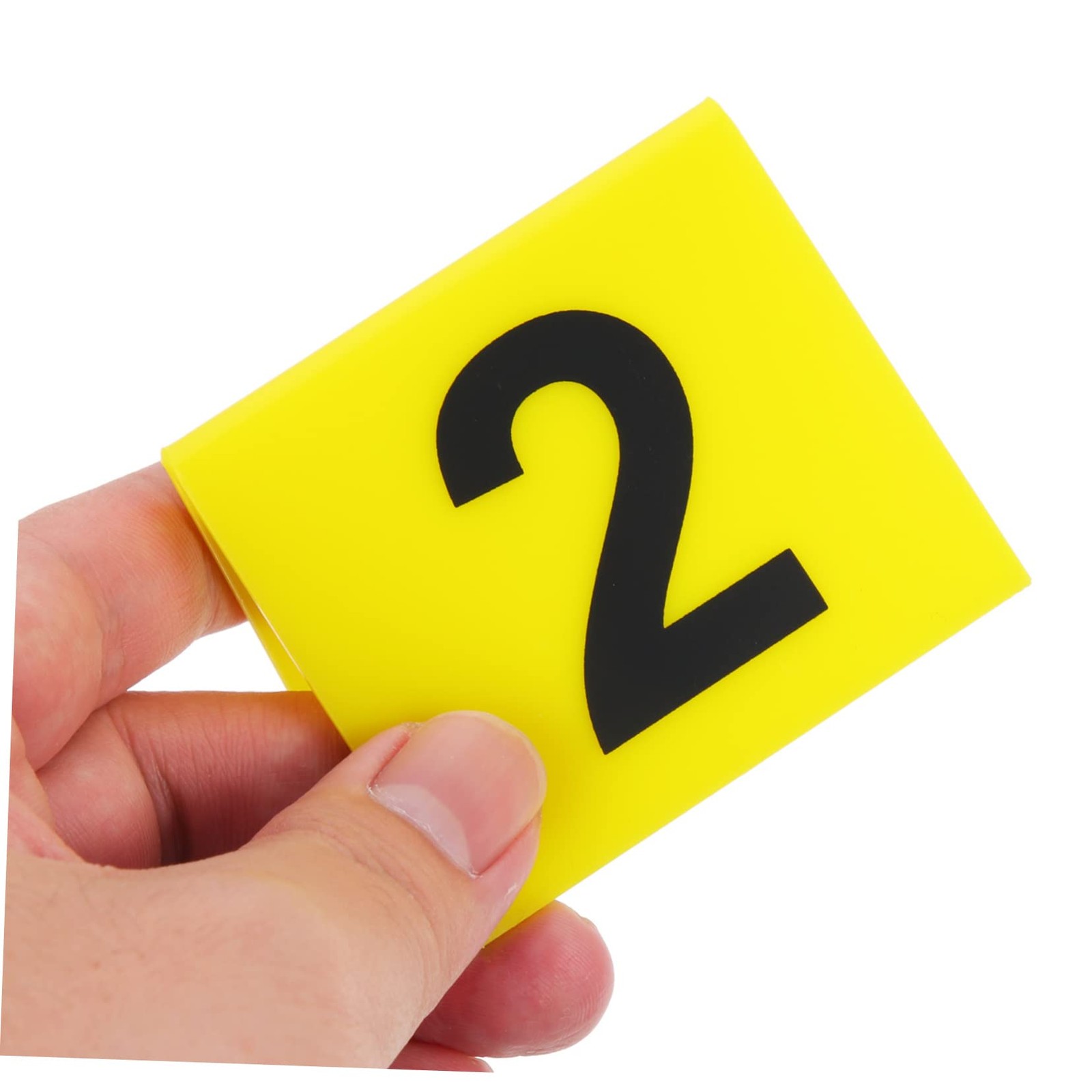 10 PCS Yellow Crime Scene Evidence Table Number Marker Tent Cards Signage
