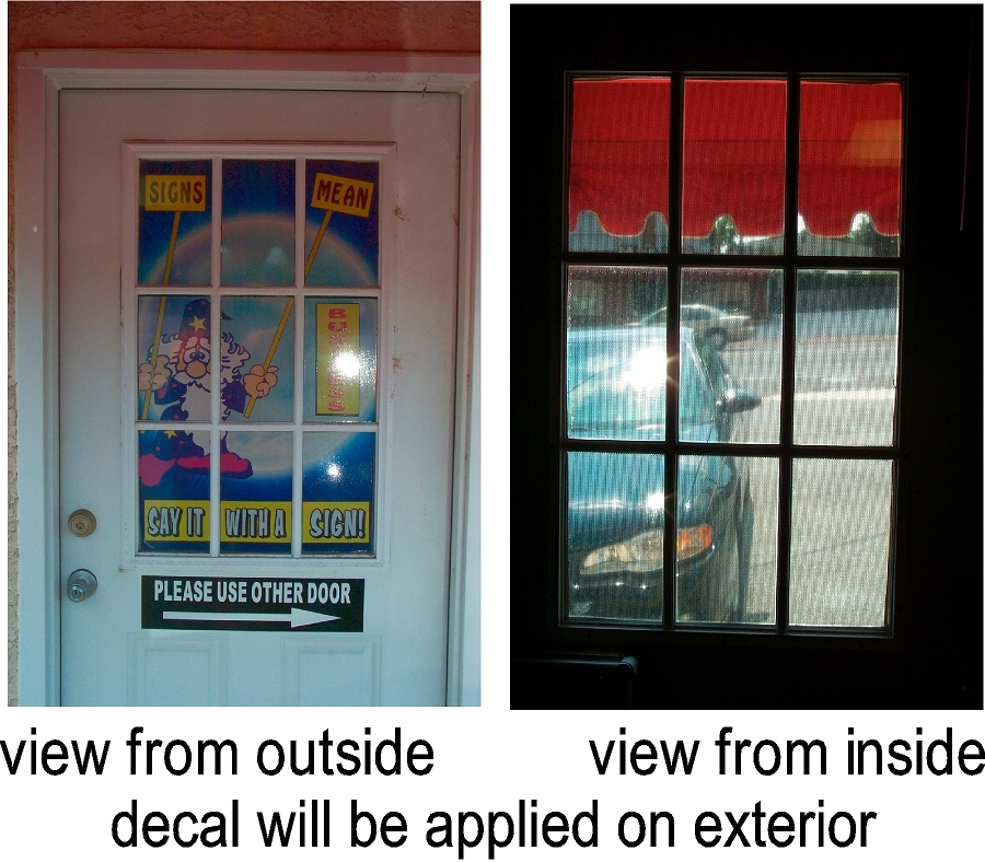 NEW PERFORATED WINDOW DECAL COMPUTER REPAIR 2&prime; X 4&prime; LARGE GRAPHIC VERTICAL