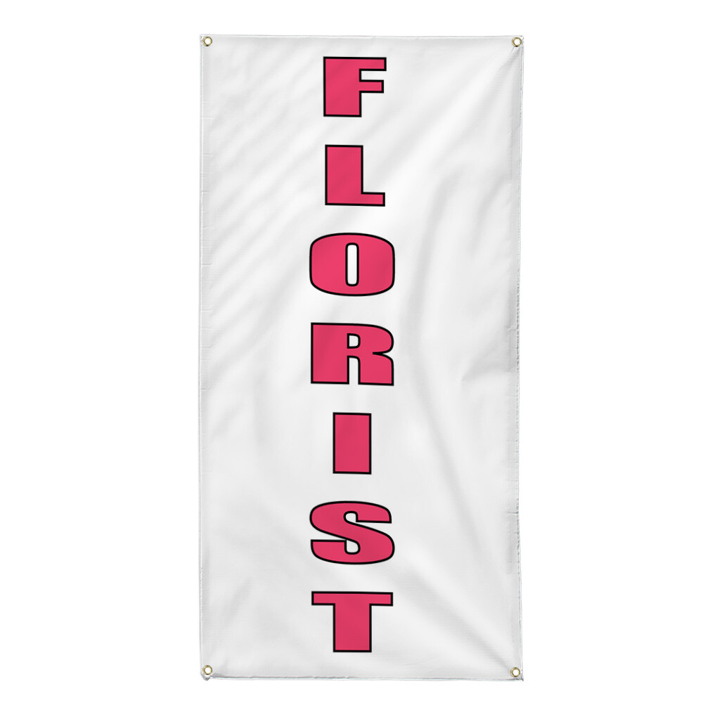 Vertical Vinyl Banner Multiple Sizes Florist Flowers Promotion Business Business
