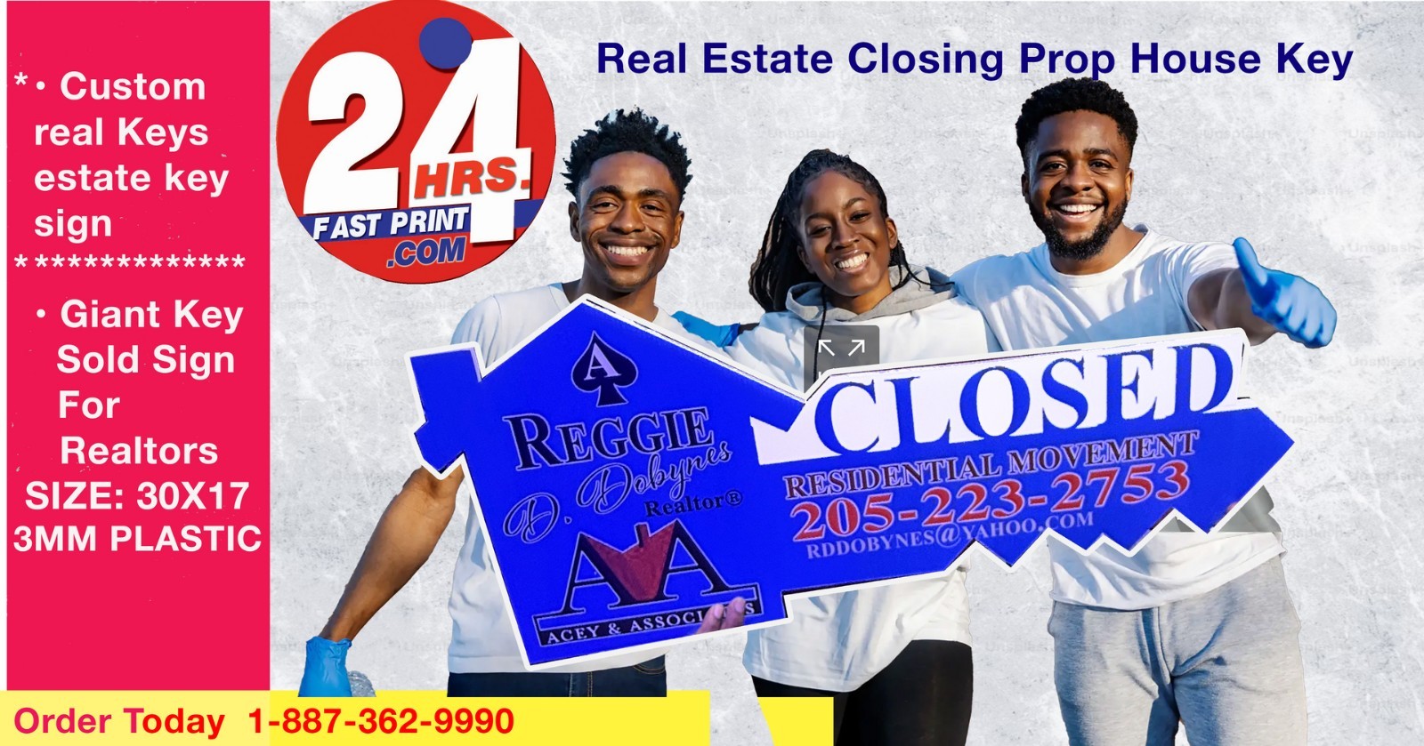 10 24×18 Full Color, Double Sided Custom Yard Signs This includes 30&Prime;in Stakes