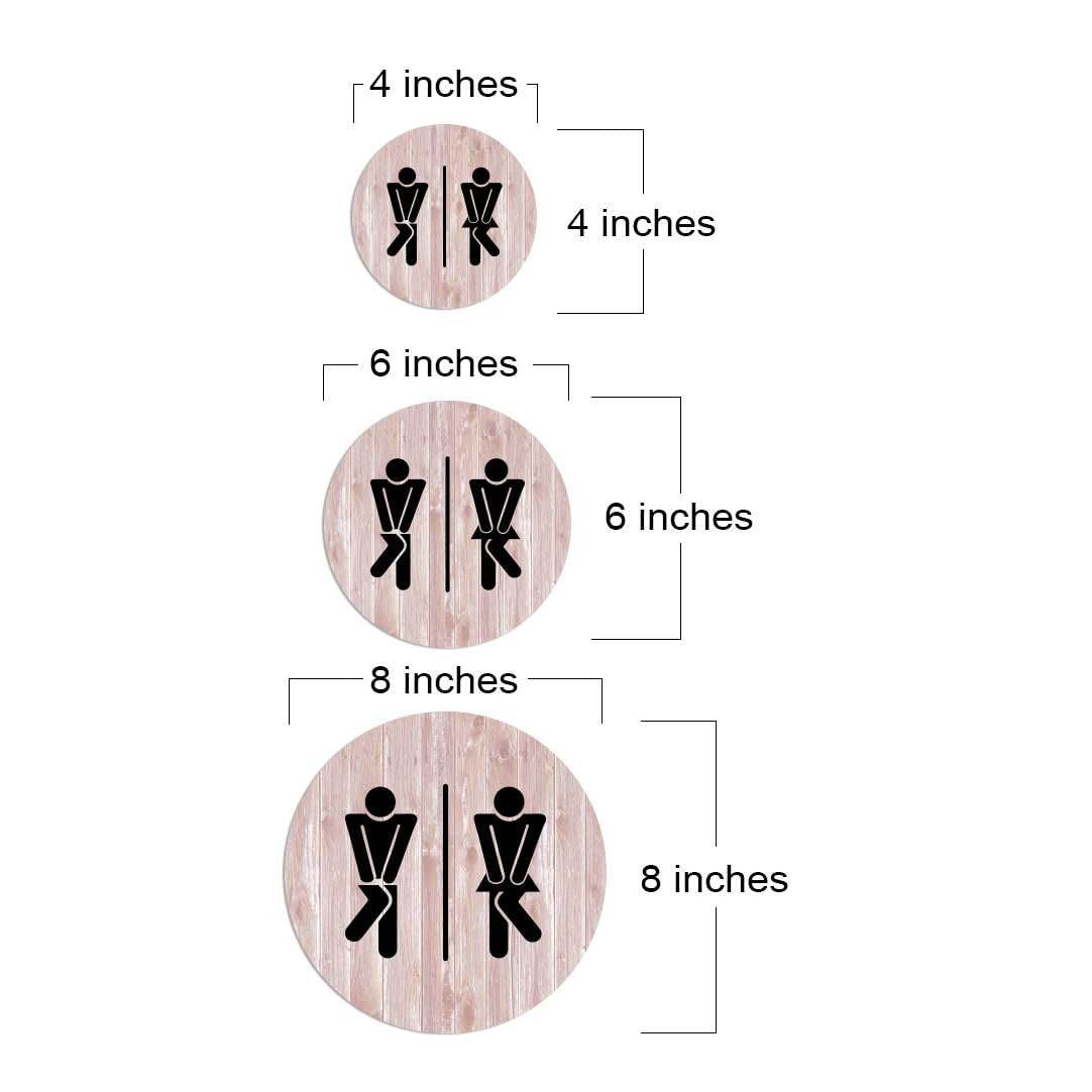 Circle Plus – Fun Restrooms Wall or Door Sign | Fun Restroom Sign